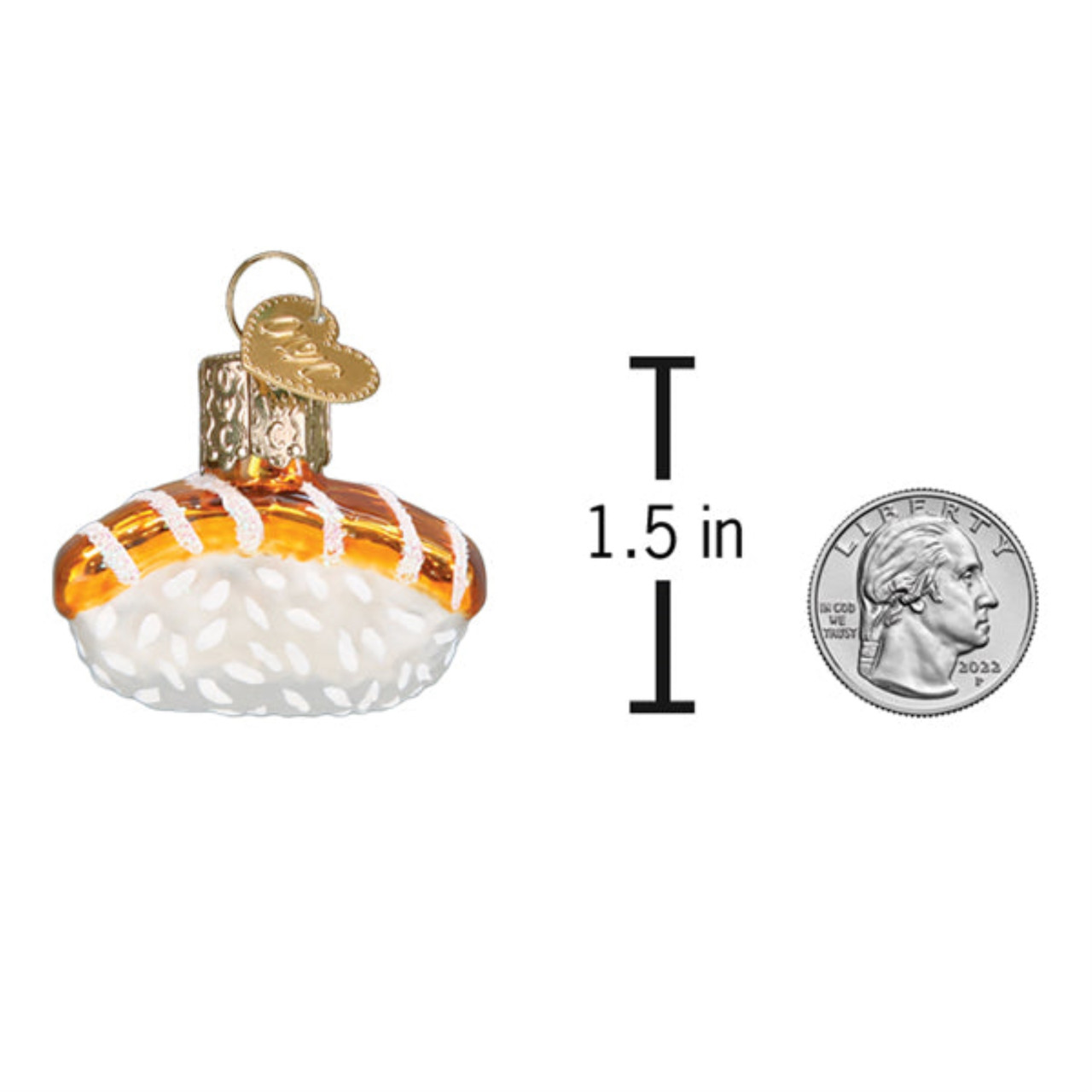 Old World Christmas Mini Salmon Sushi Ornament - Thumbnail 4