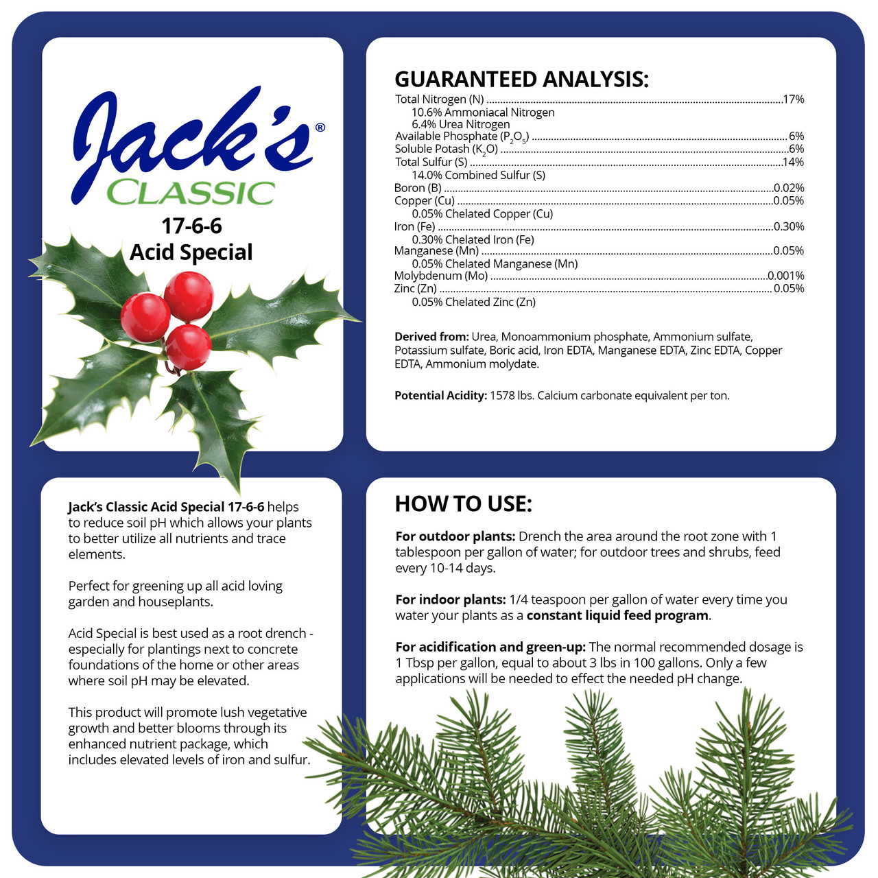 Jack's Fertilizers Acid Special Plant Food - Thumbnail 2