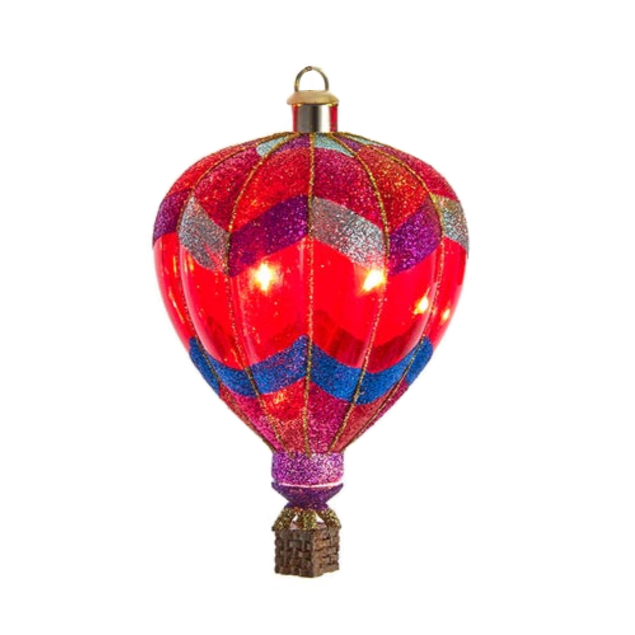 Kurt Adler Hanging Pre-Lit Glass Ornaments, Day of the Dead Skulls - Thumbnail 4