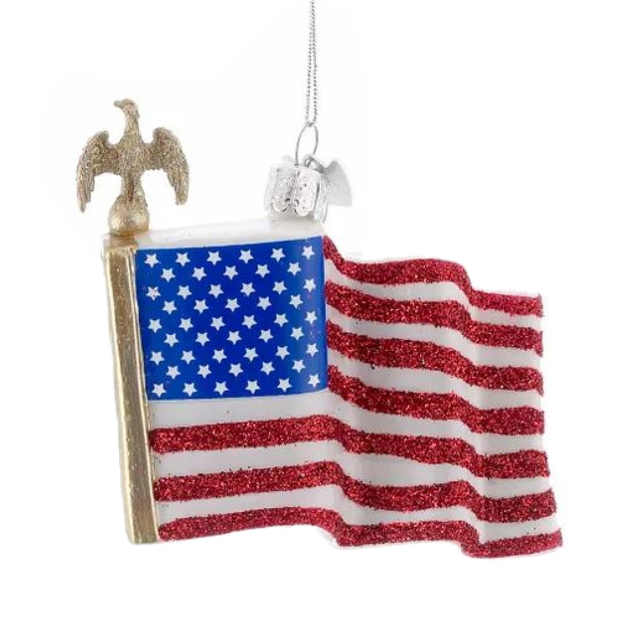 Kurt Adler Noble Gems American Flag Ornament - Thumbnail 3