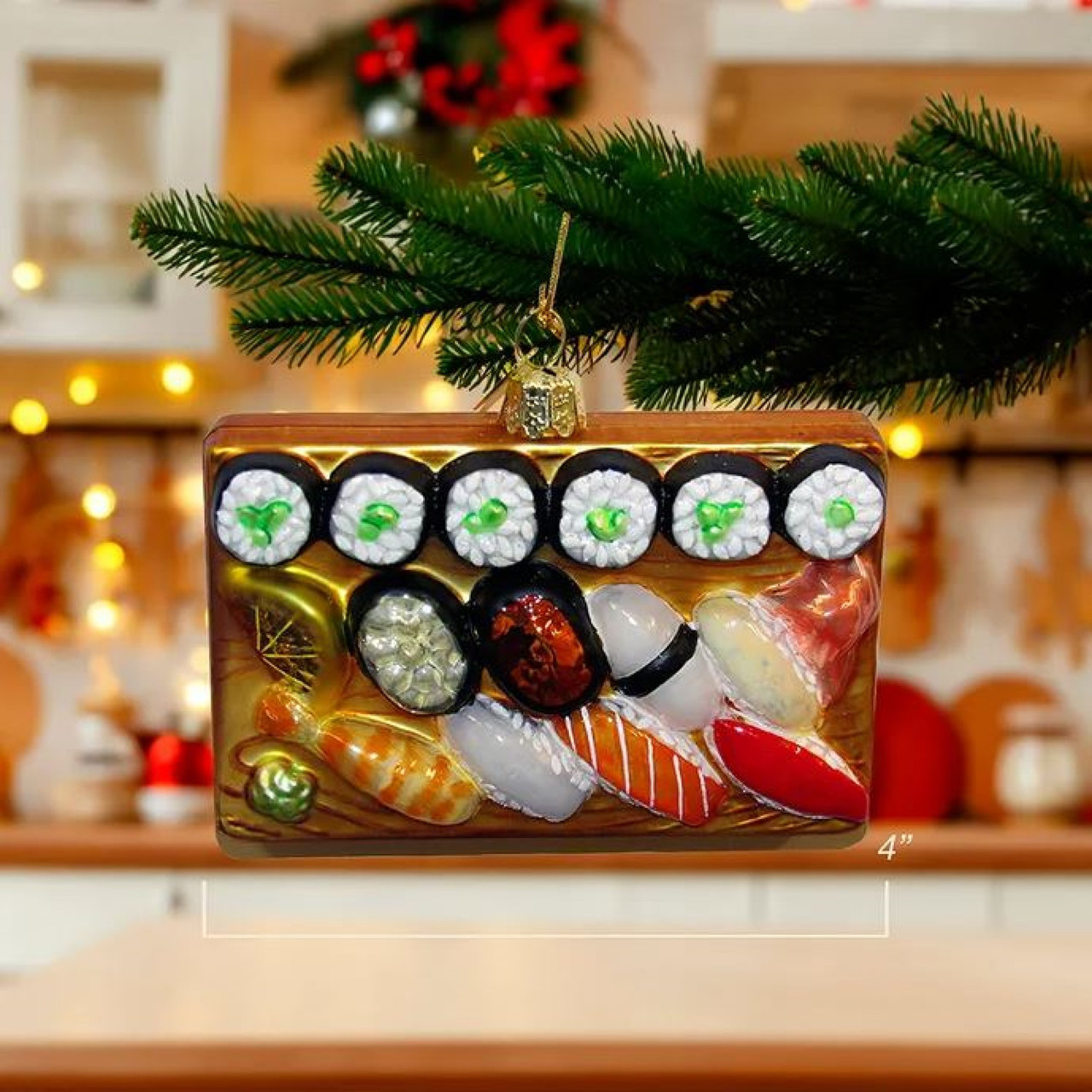 Kurt Adler Noble Gems Sushi Platter Ornament - Thumbnail 3