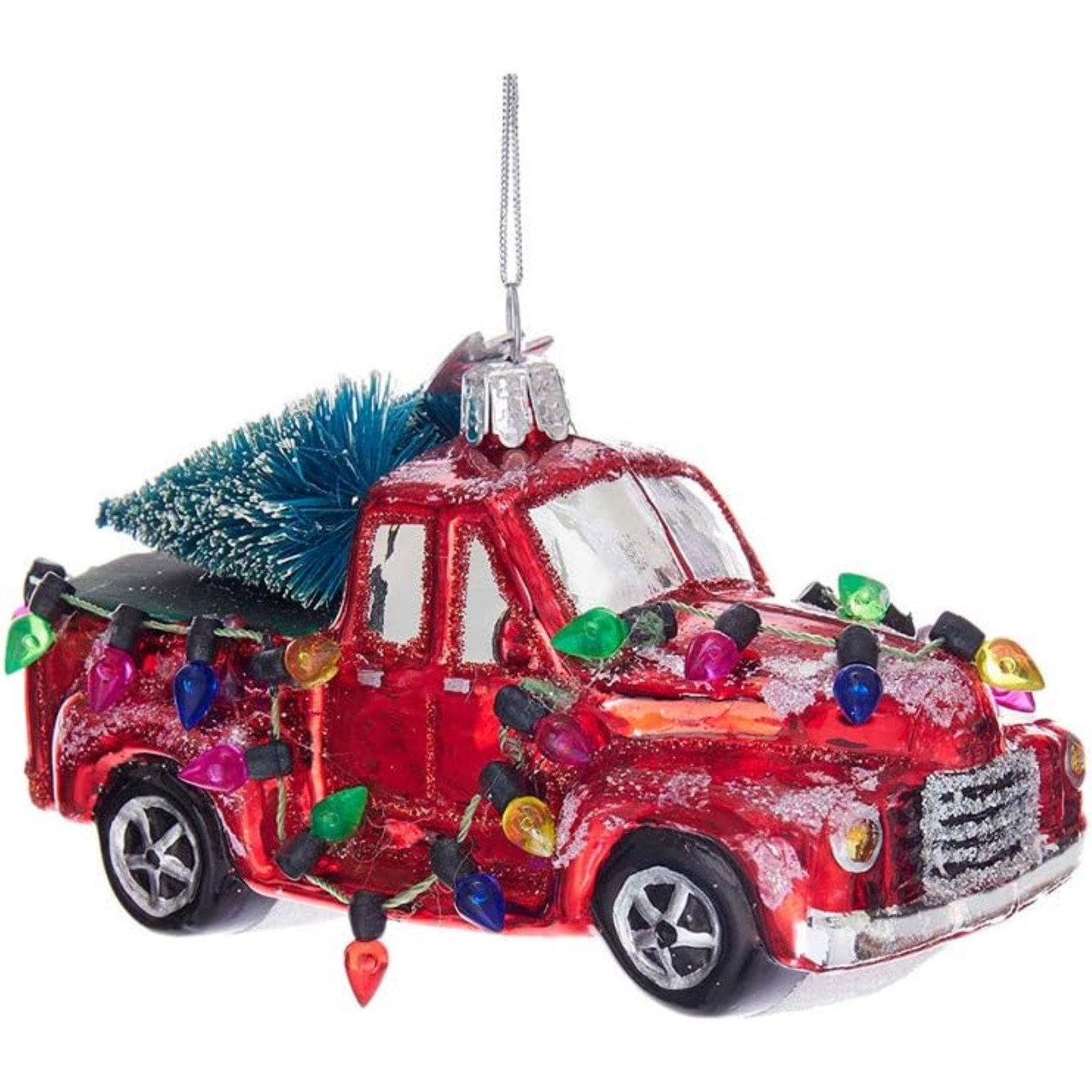 Kurt Adler Noble Gems Ornament Truck with Tree - Thumbnail 4