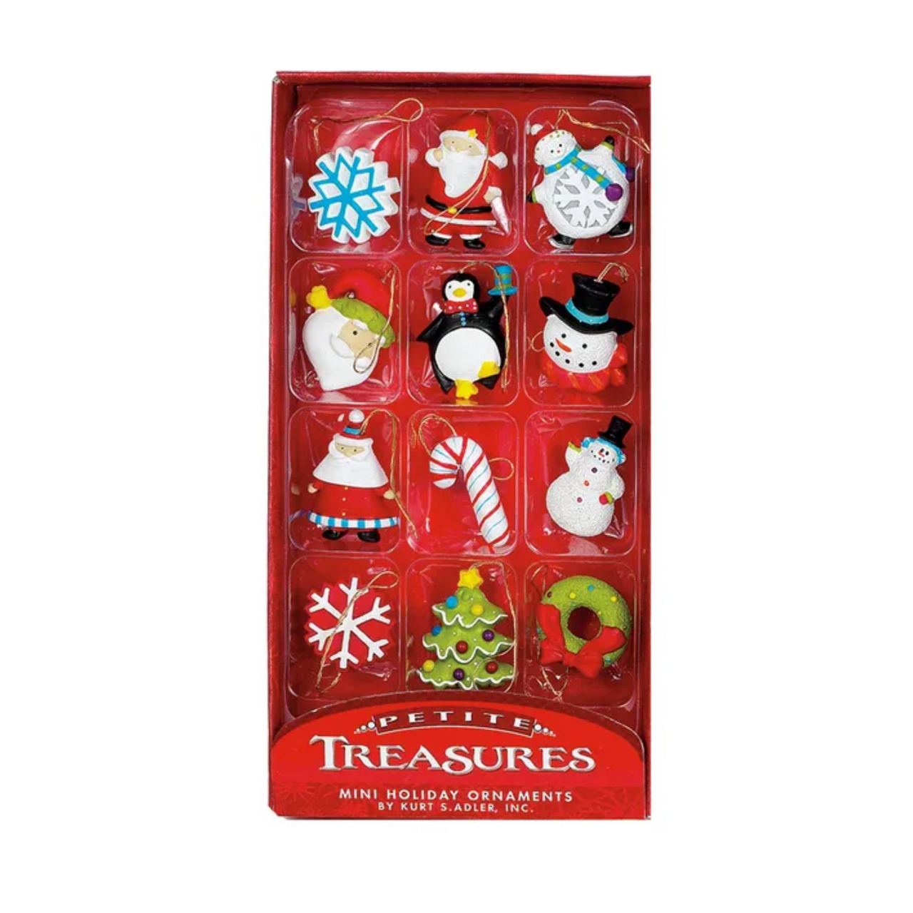 Kurt Adler Petite Treasures Mini Ornaments, Assorted 12-Piece Set