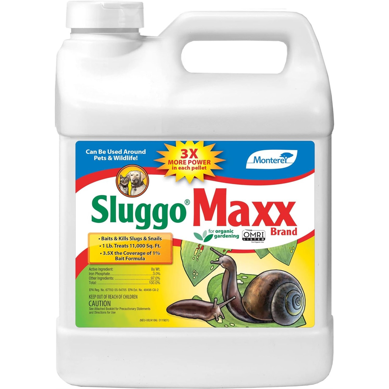 Monterey Sluggo Maxx Slug & Snail Killer Bait - Thumbnail 2