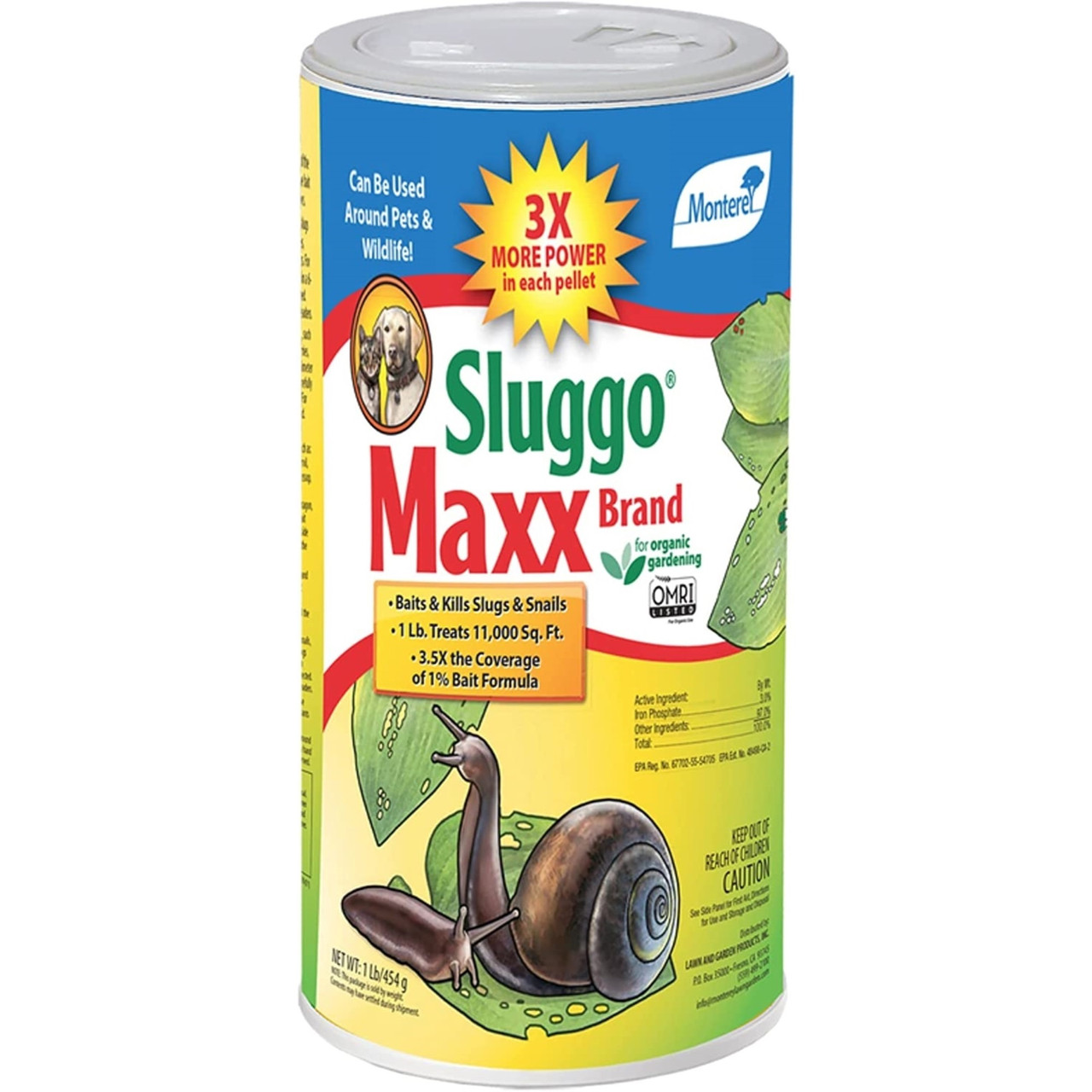Monterey Sluggo Maxx Slug & Snail Killer Bait