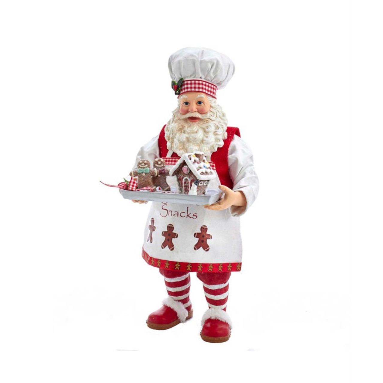 Kurt Adler Fabriché Gingerbread Chef Santa Figurine - Thumbnail 4