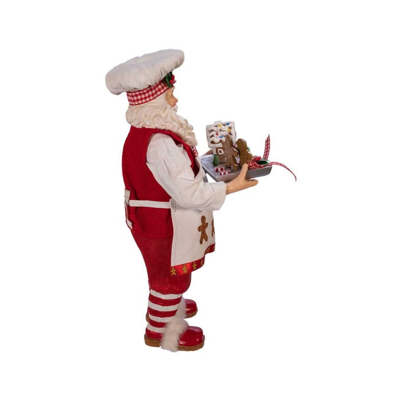 Kurt Adler Fabriché Gingerbread Chef Santa Figurine - Thumbnail 5