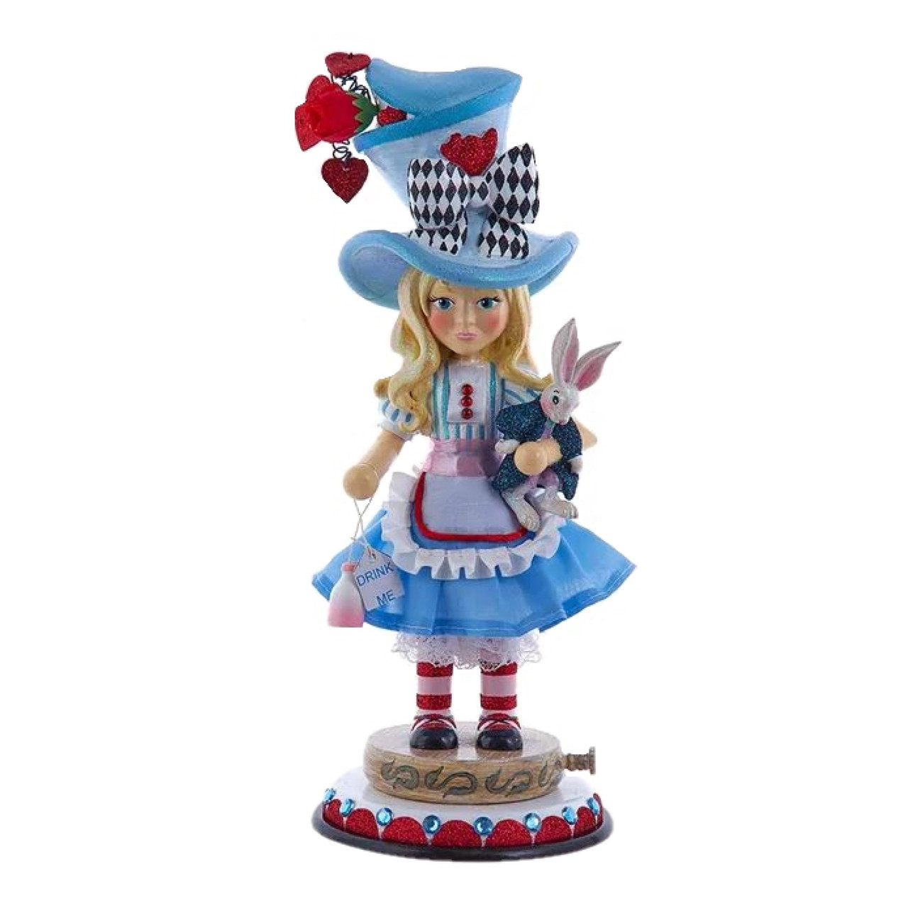 Kurt Adler Wooden Hollywood Nutcracker, Alice in Wonderland - Thumbnail 2