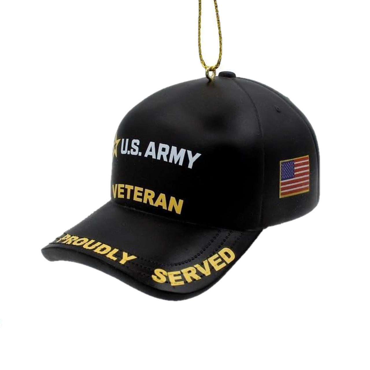 Kurt Adler Resin Ornament U.S. Army Veteran Cap