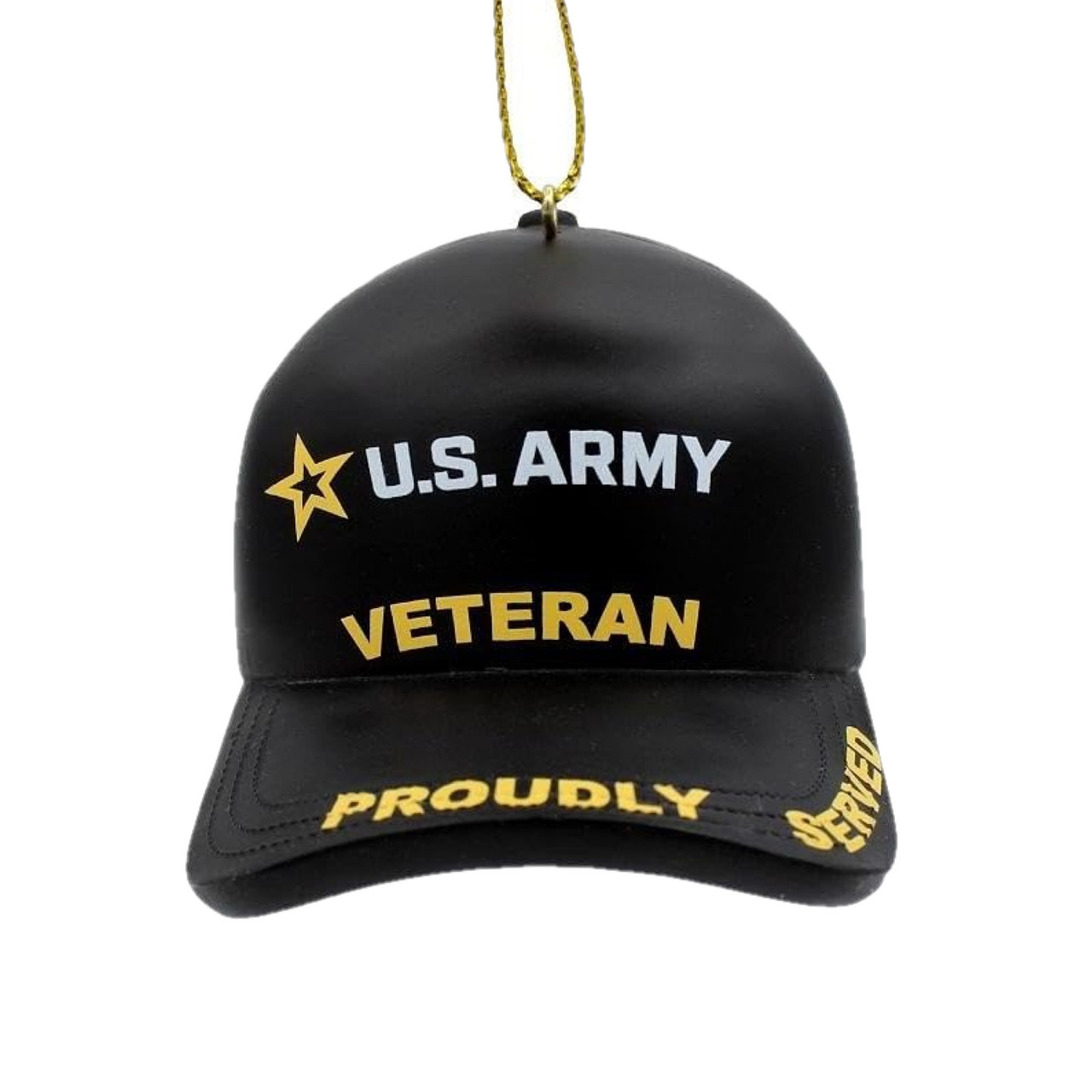 Kurt Adler Resin Ornament U.S. Army Veteran Cap - Thumbnail 4