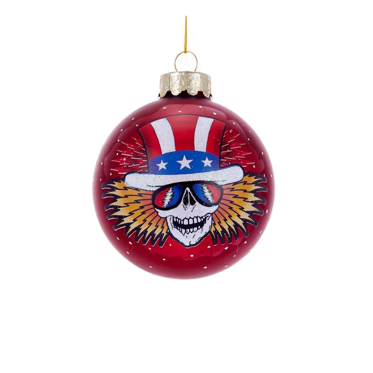 Kurt Adler Glass Ball Ornament Grateful Dead