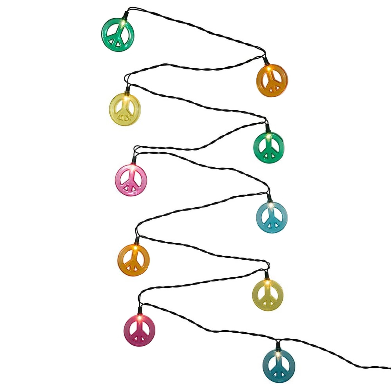 Kurt Adler Peace Sign String Lights - Thumbnail 4