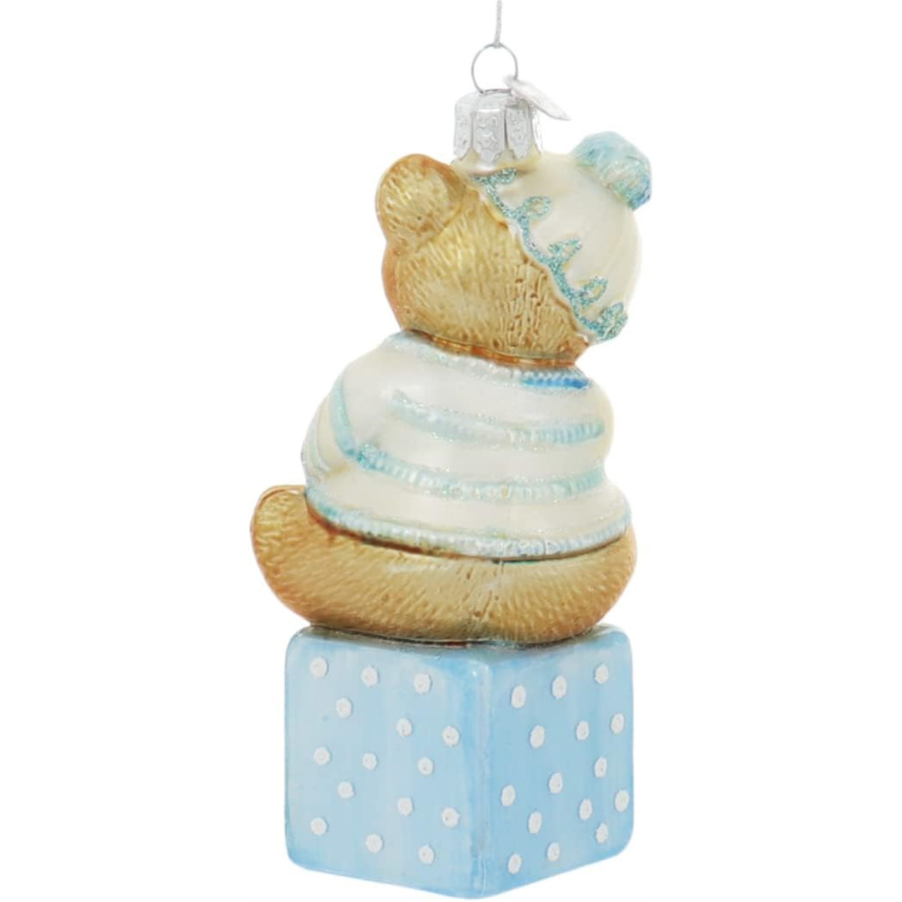 Kurt Adler Noble Gems Baby's First Christmas Baby Bears on Blocks - Thumbnail 5
