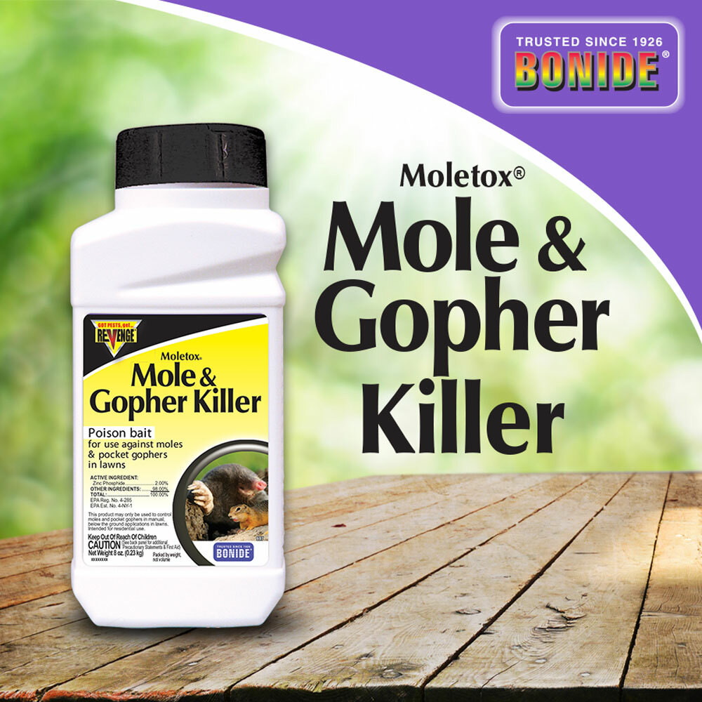 Molet Inox Bonide (#697) Moletox II Mole & Gopher Killer Granules, 8 oz - Esbenshades