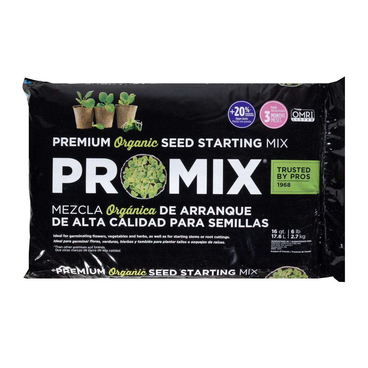 Premier Horticulture PRO-MIX Organic Seed Starting Mix with