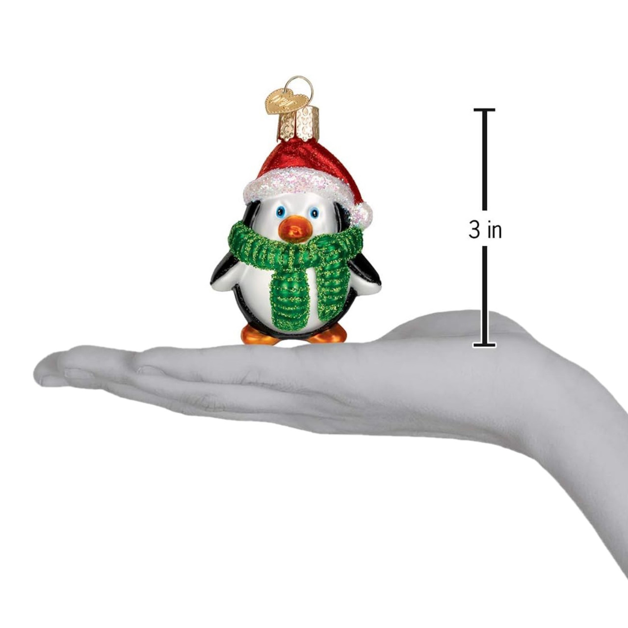 Old World Christmas Glass Blown Ornament, Playful Penguin (With OWC ...