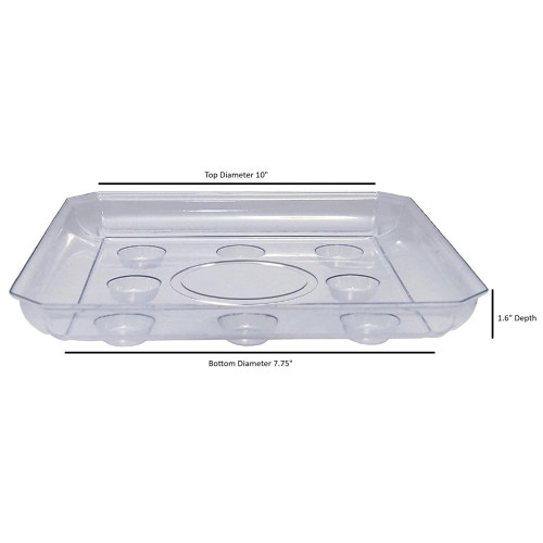 Saucer 10" Square Carpet Saver