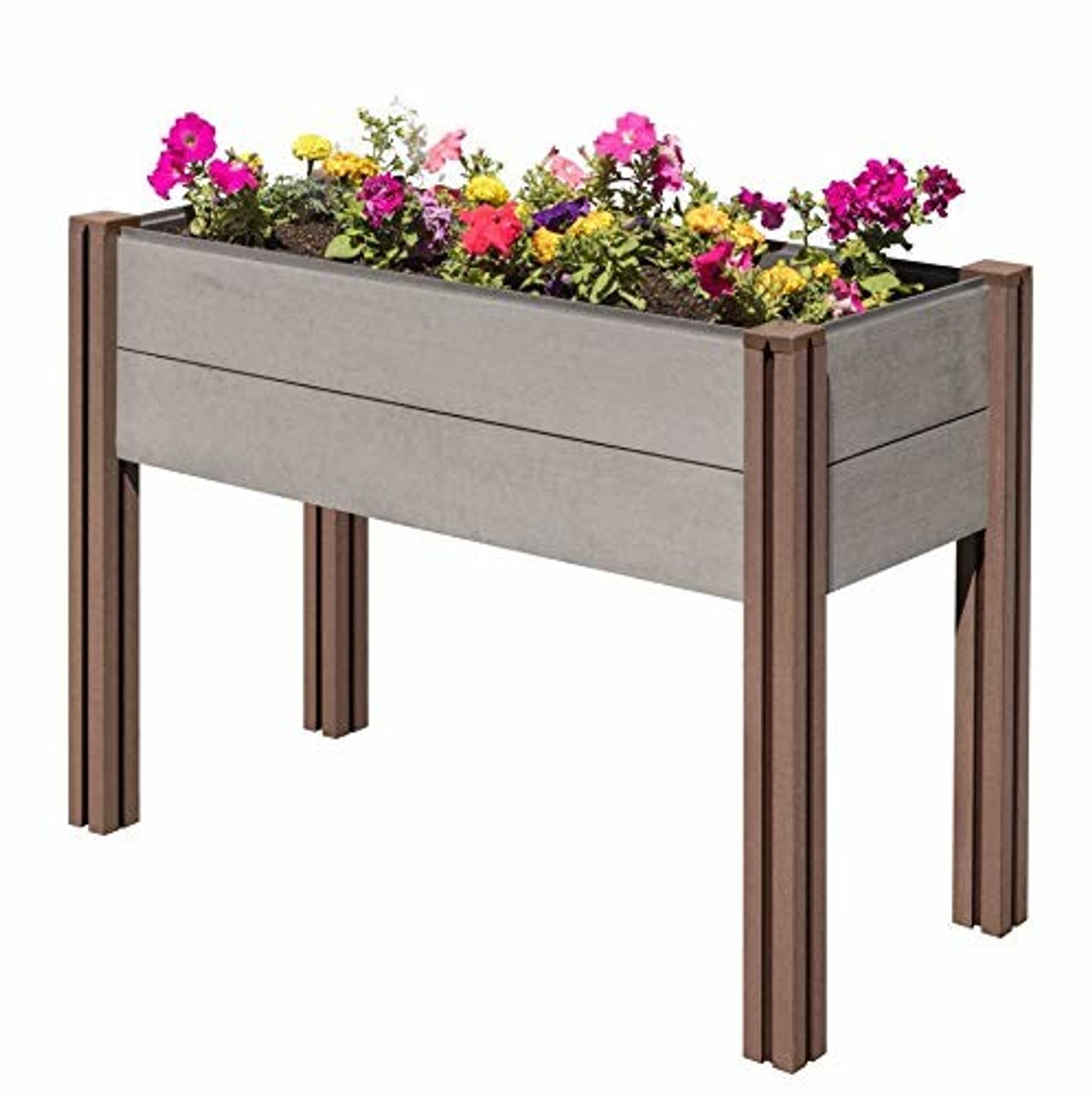 Stratco Wood Plastic Composite Elevated Garden Bed 48 L X W X 32 H Esbenshades