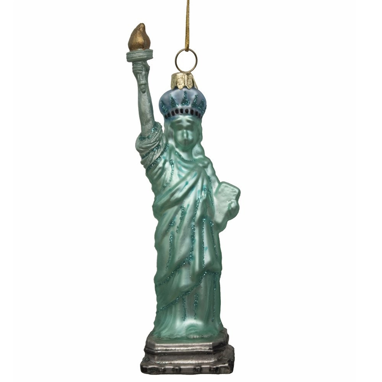 Kurt Adler Noble Gems Glass Ornament Statue of Liberty - Thumbnail 3