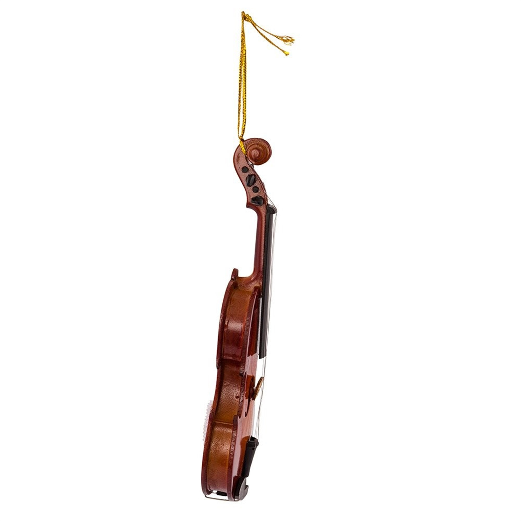 Kurt Adler Christmas Ornament, Wooden Violin in Hinged Case, 6.5"