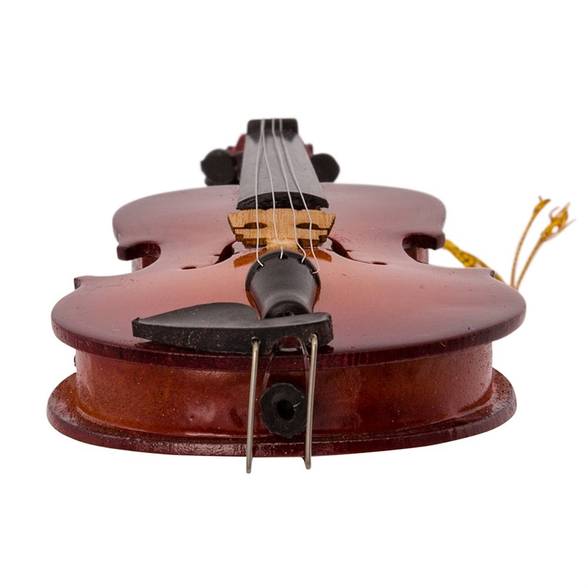 Kurt Adler Christmas Ornament, Wooden Violin in Hinged Case, 6.5"