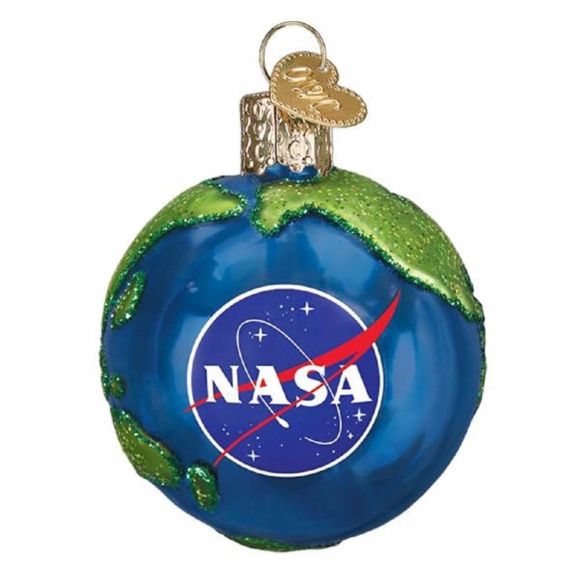 Old World Christmas Glass Blown Christmas Ornament, NASA Earth (With OWC Gift Box)