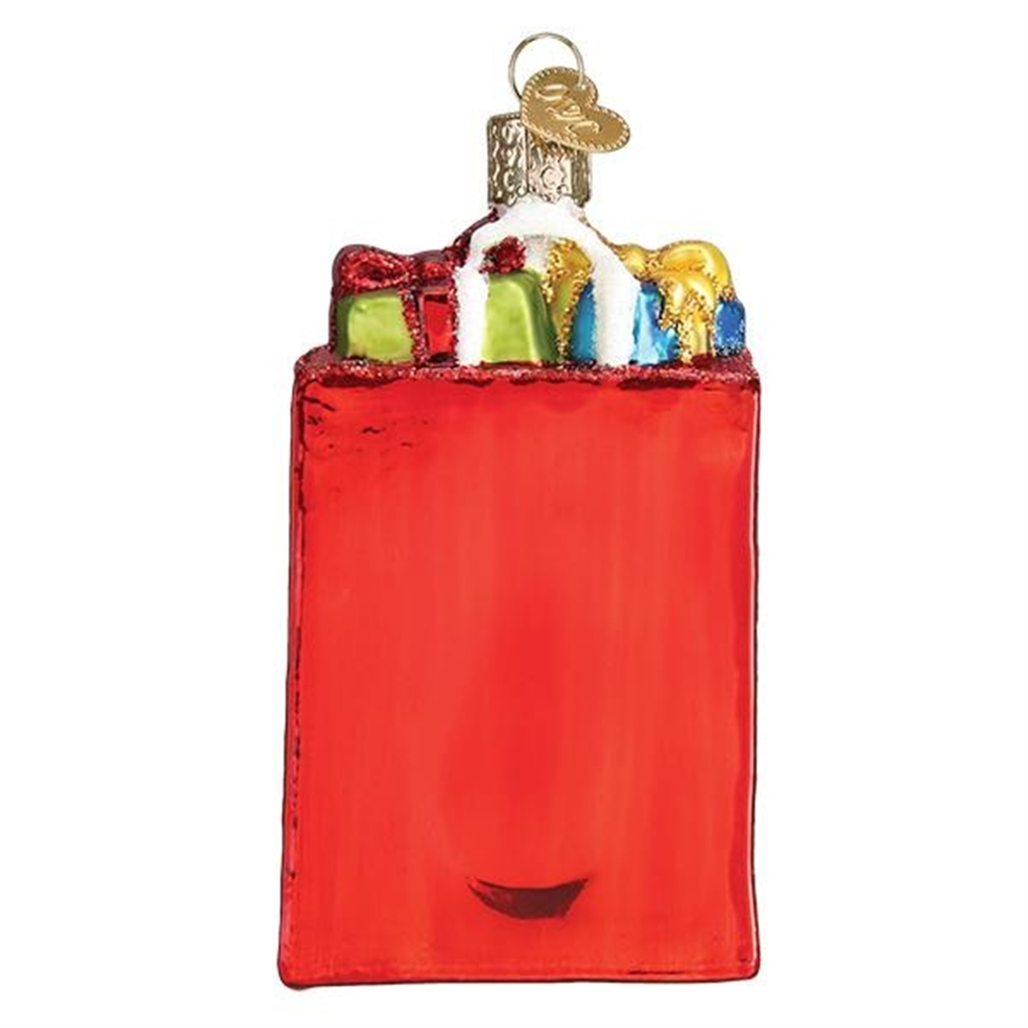Old World Christmas Blown Glass Ornament for Christmas Tree, Shopping Bag