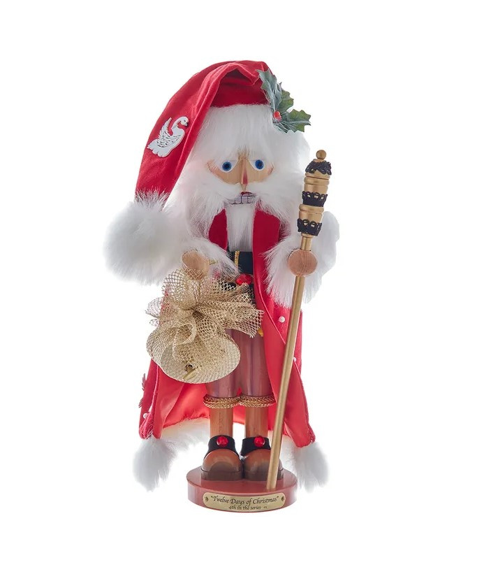 Steinbach Limited Edition Seven Swans a Swimming Wind-Up Musical Nutcracker, 18"