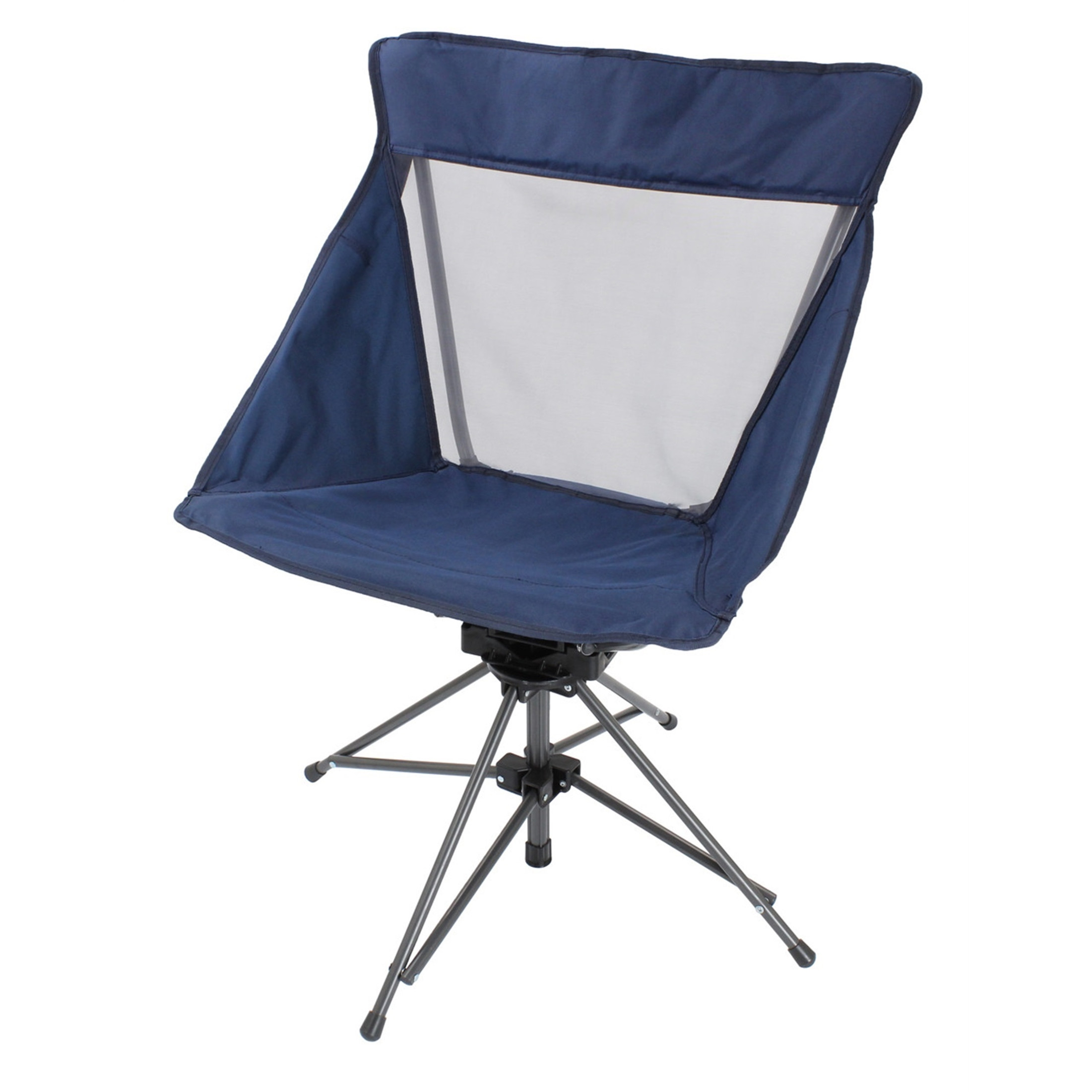 Zenithen Limited Portable Swivel Mesh Folding Chair, Navy (225lb Capacity)