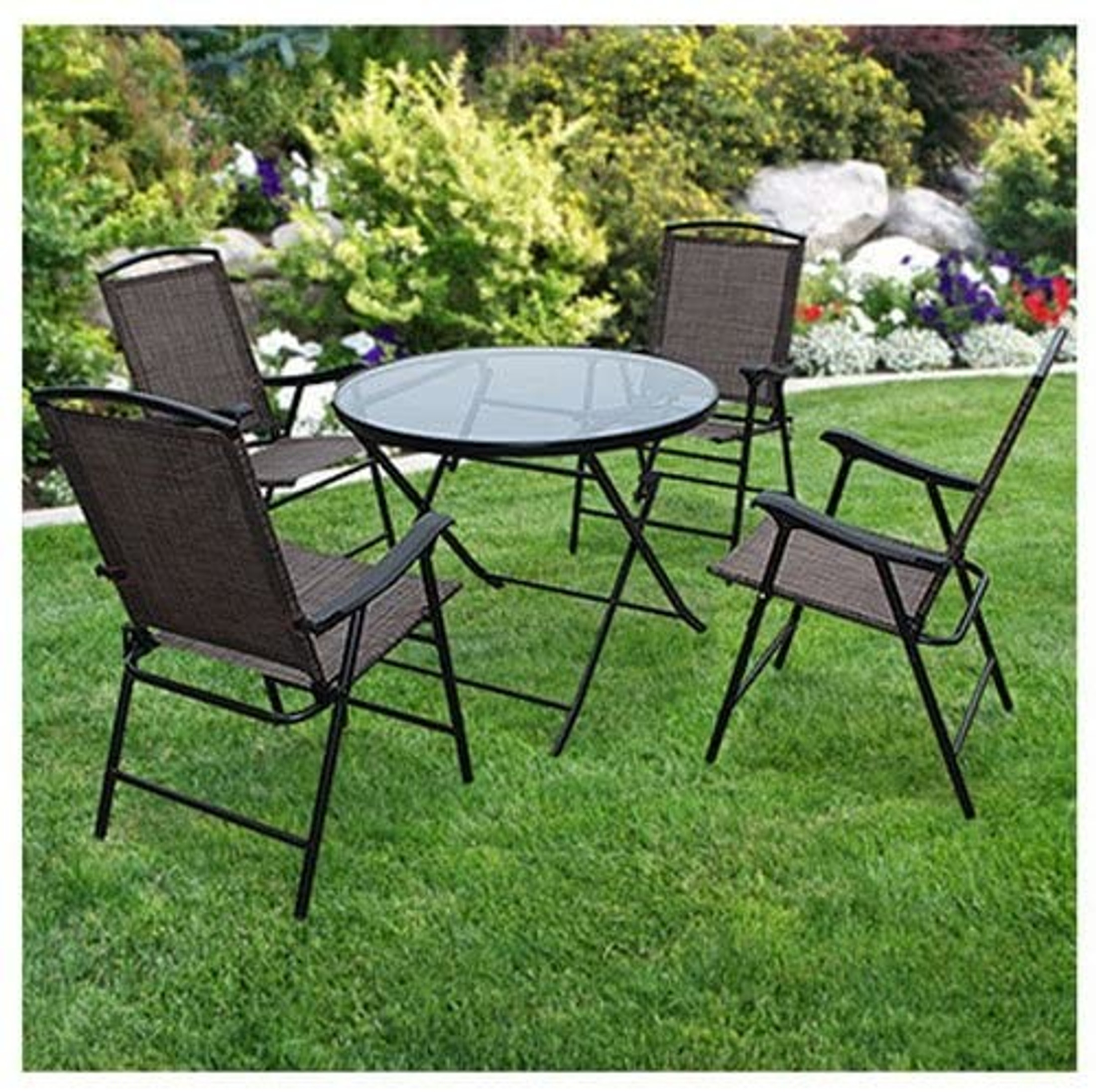 Westfield Outdoor S13-S998 SET 5-Pc. Set, Folding Chairs & Table