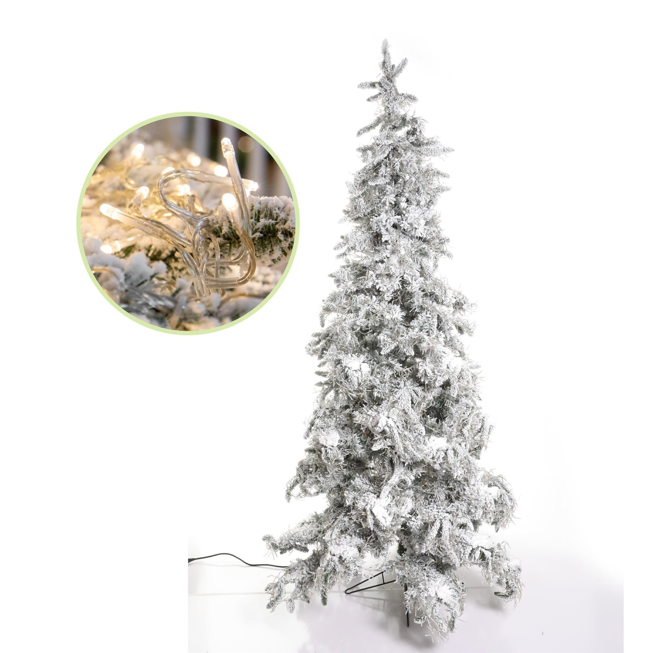 Garden Elements Artificial Winter Park Snowy Pine Christmas Tree, 7.5 ft