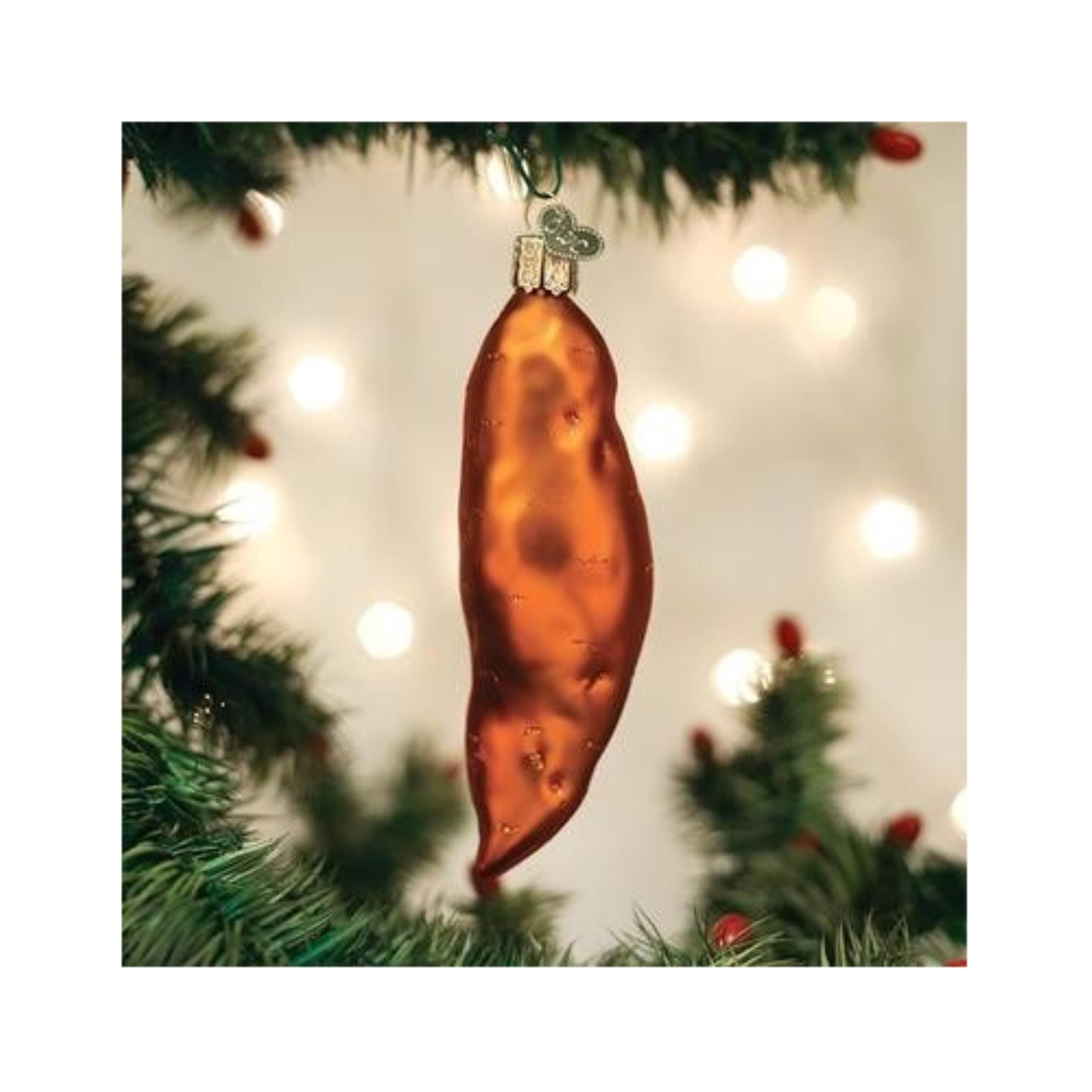 Old World Christmas Glass Blown Ornament for Christmas Tree, Sweet Potato Old World Christmas Glass Blown Ornament for Christmas Tree, Sweet Potato