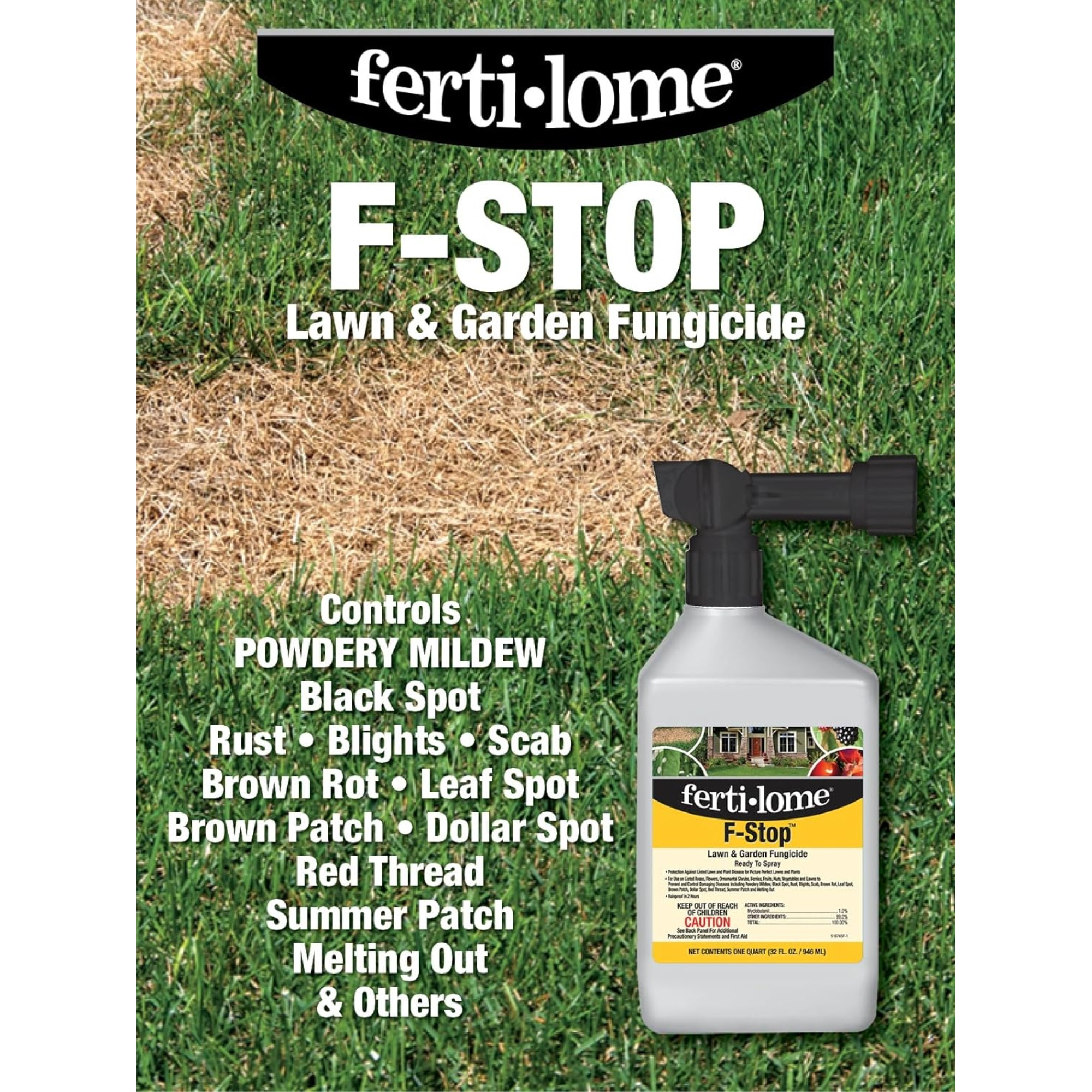 Fertilome F-Stop Systemic Turfgrass Fungicide, Ready-to-Spray, 32fl oz