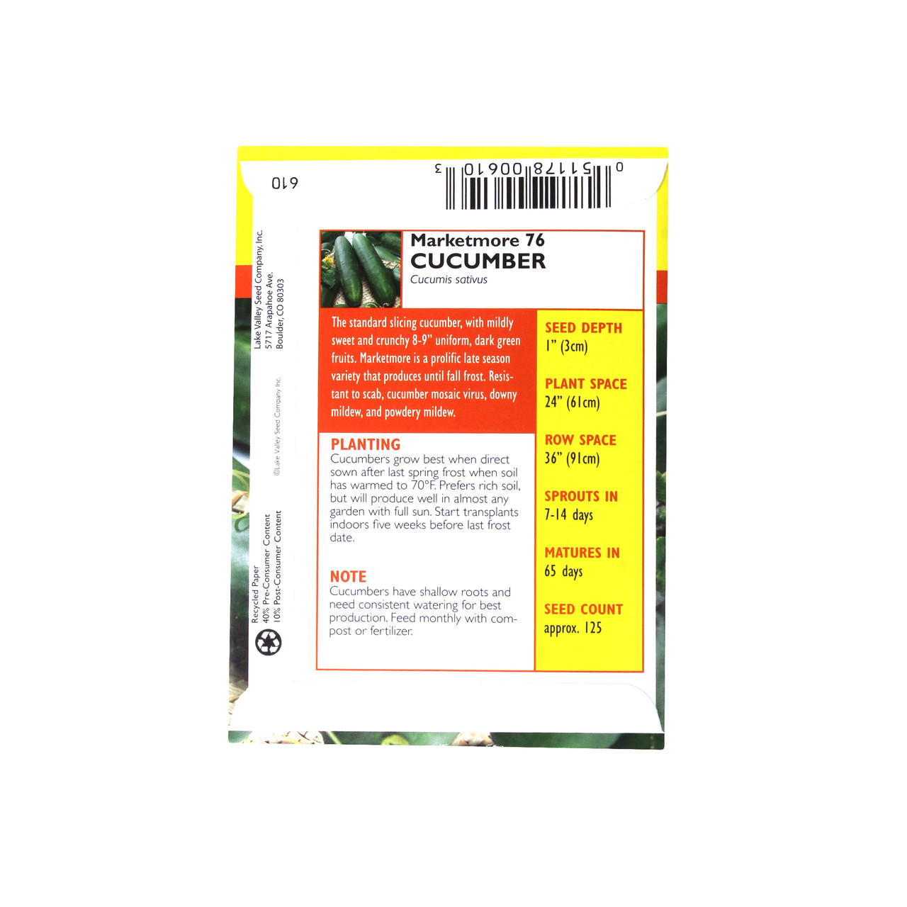 Cucumber Marketmore 76