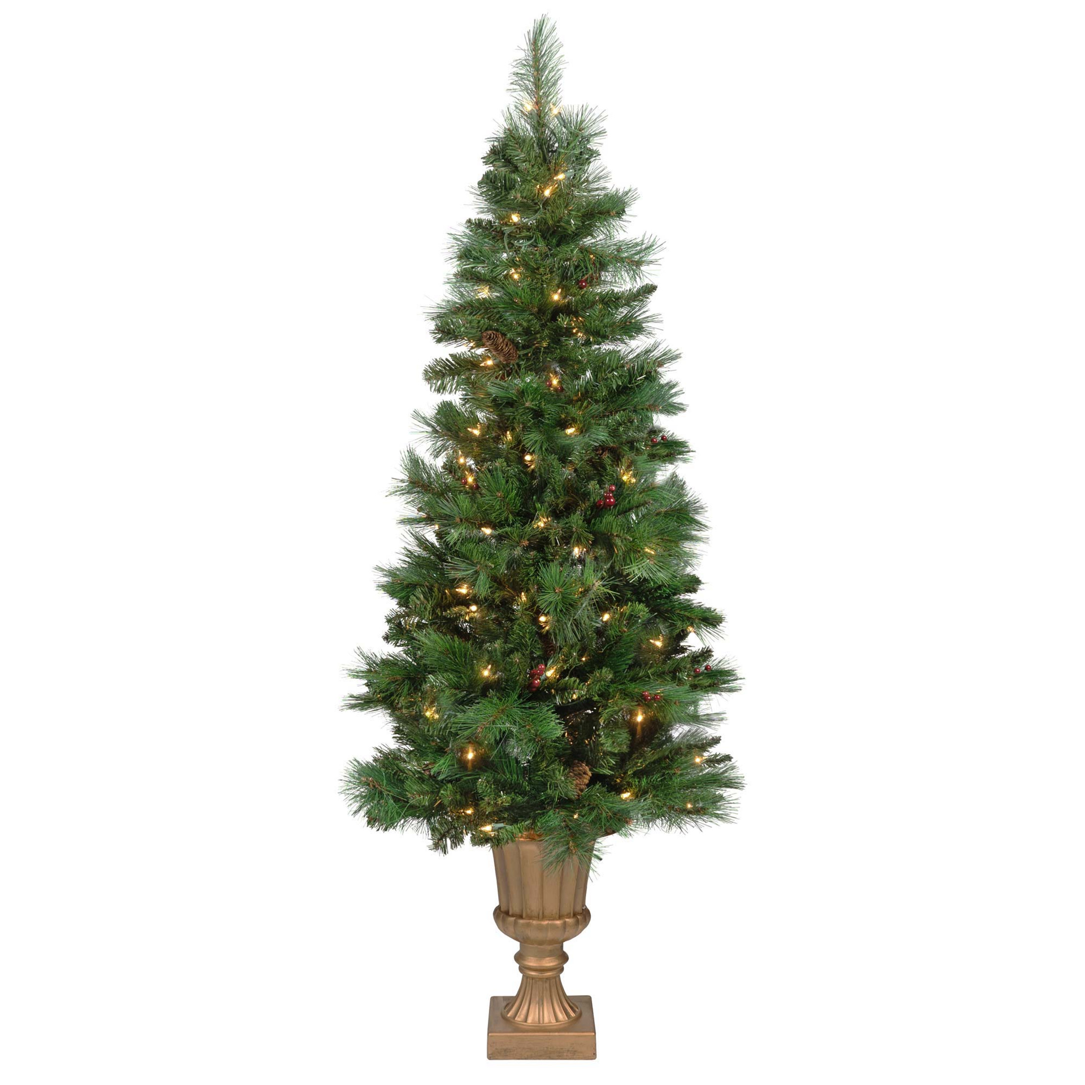 General Foam Plastics Royal Mix Faux Art Tree, Christmas Decor, 5'