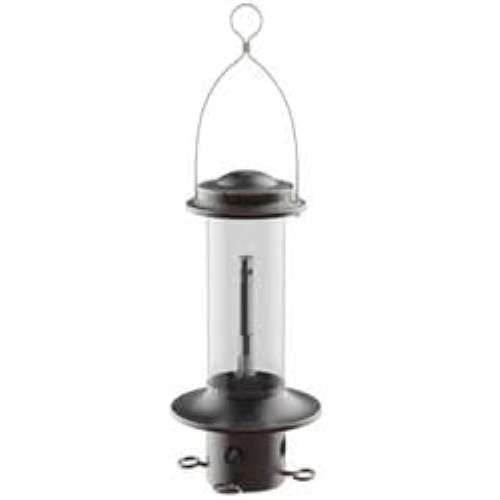 Squirrel X Tubular Bird Feeder — Squirrel-Proof, 2.8 lb Seed Capacity, Black/Bronze, 16.5"