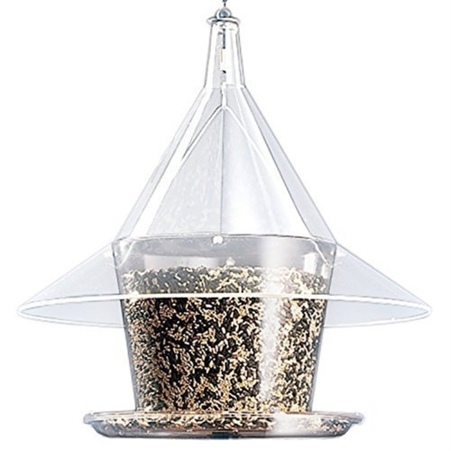 Arundale Sky Cafe Wild Bird Feeder — Clear Squirrel-Proof Dome, Large Seed Capacity, 17" D