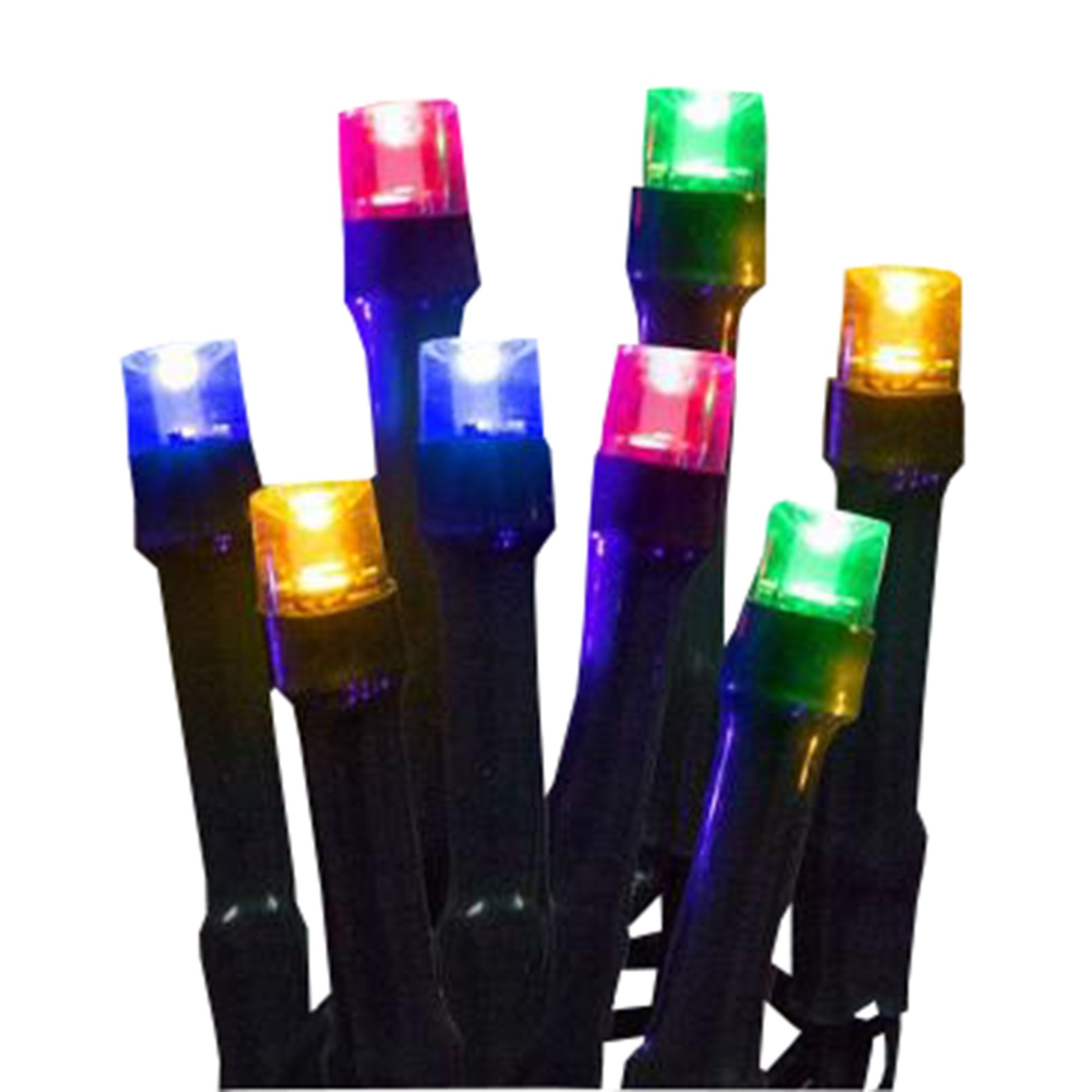ProductWorks 8-Function 150 Brilliant Micro Multicolor LED, Green Wire, 36’