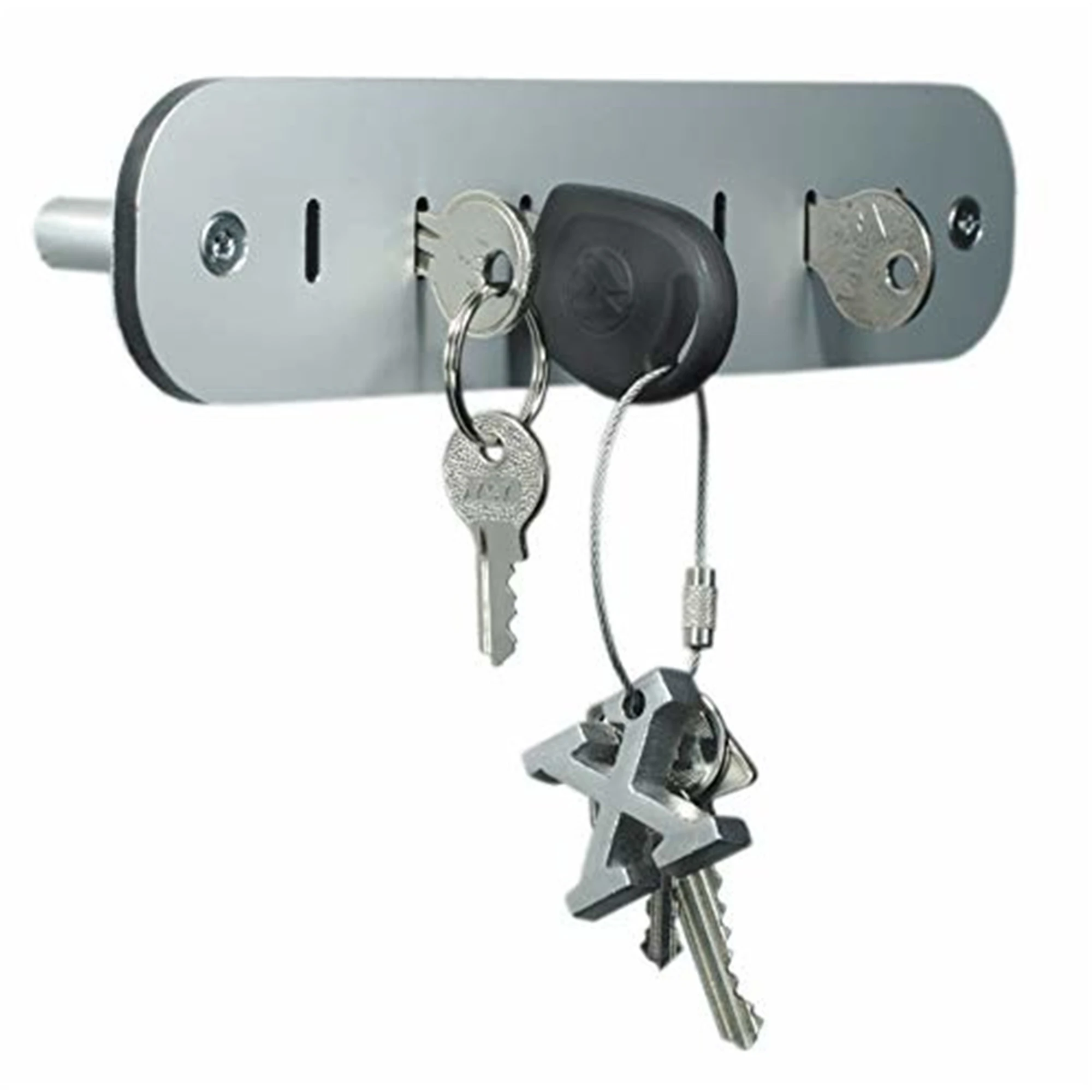 XXD Steckplatz Wall-Mounted Metal Key Holder – 7-Slot Alucobond Organizer, Minimalist, 11.8"