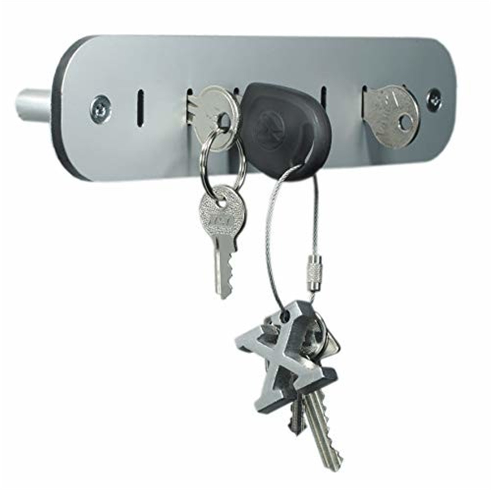 XXD Steckplatz Wall-Mounted Metal Alucobond 7-Slot Key Holder Board, 11.8"