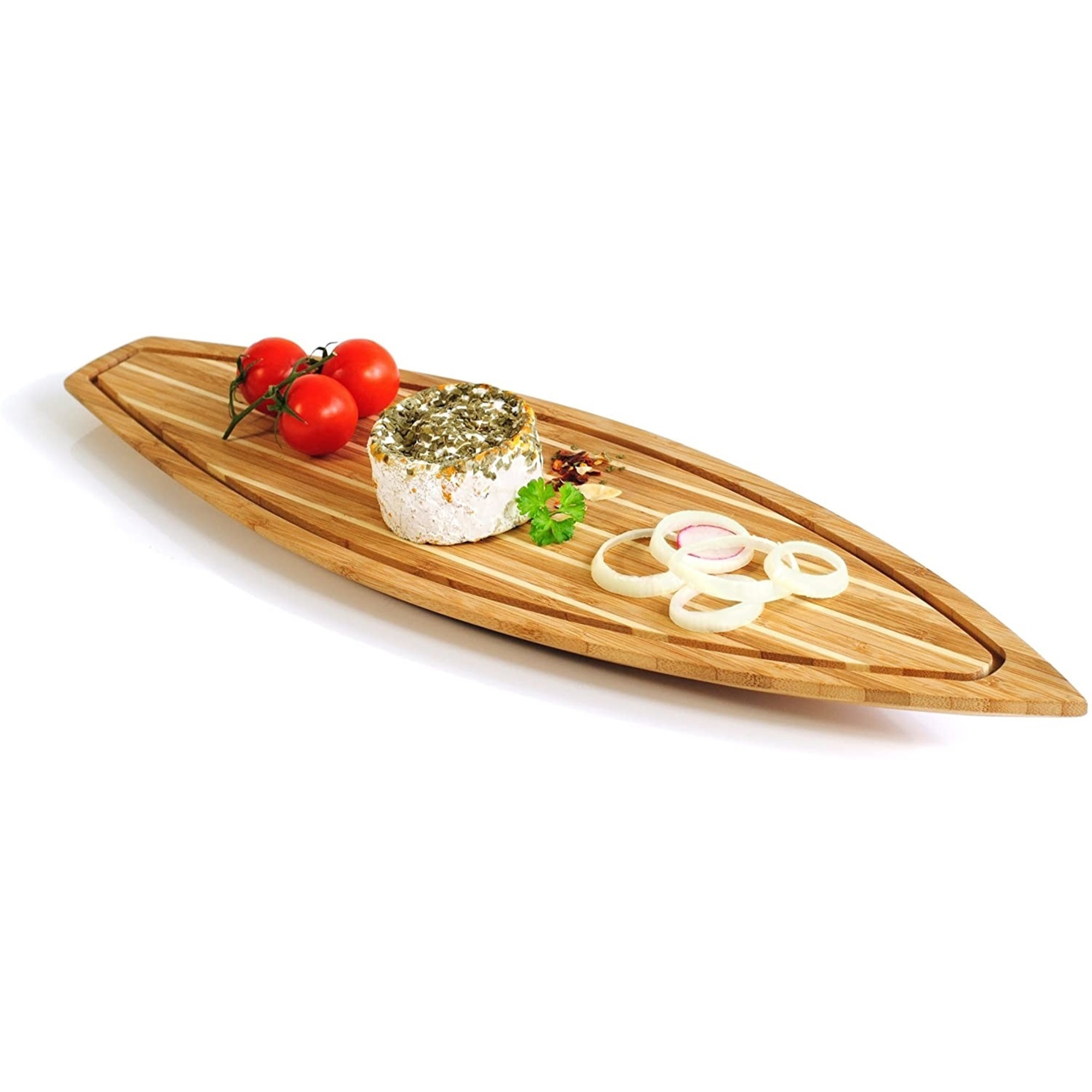XXD Bamboo Skerry Cruiser Cutting Board – Maritime-Inspired Serving and Cheese Board | Caramelized & Oiled Bamboo, 24"