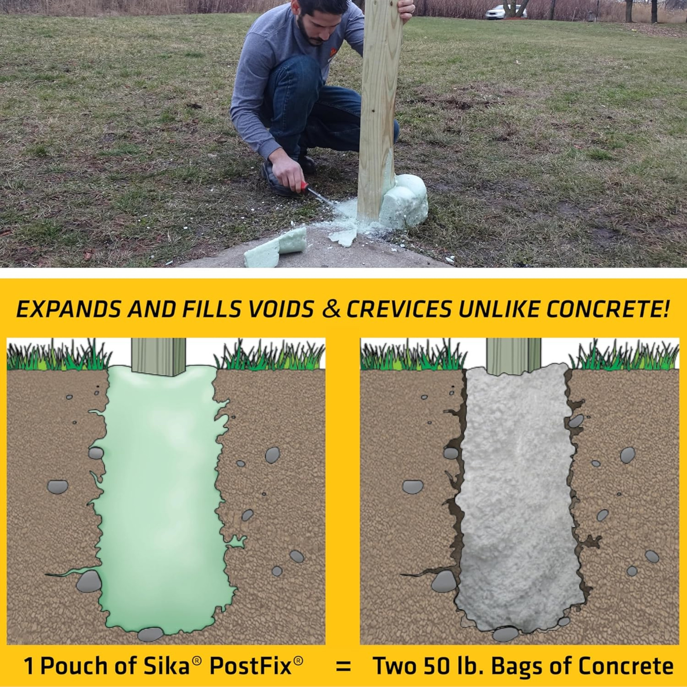 Sika PostFix Mix-in-Bag Fence Post Mix, 33 fl. oz. Sika PostFix Mix-in-Bag Fence Post Mix, 33 fl. oz.