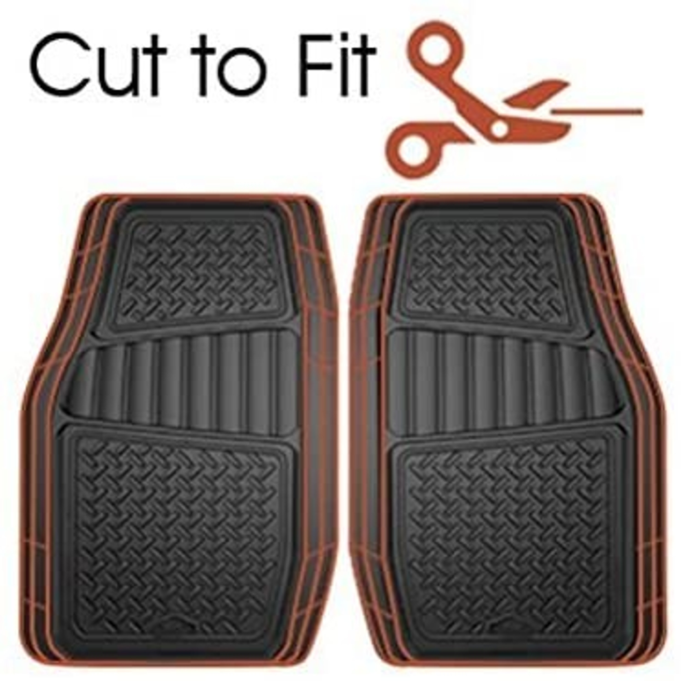 Armor All Custom Access 78831 2-Piece Grey All Season Truck/SUV Rubber Floor Mat