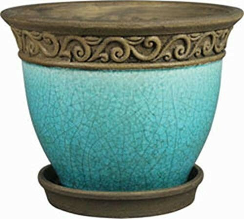 Southern Patio CRM-030713  8" Cadiz Planter, Teal