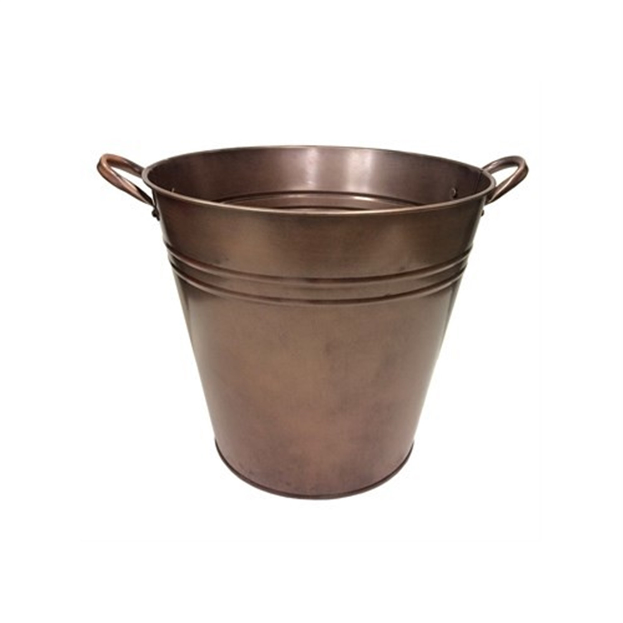 Gardener Select (#VB2K624Q-EA) Tin Bucket, Antique Copper (11" D x 10" H)