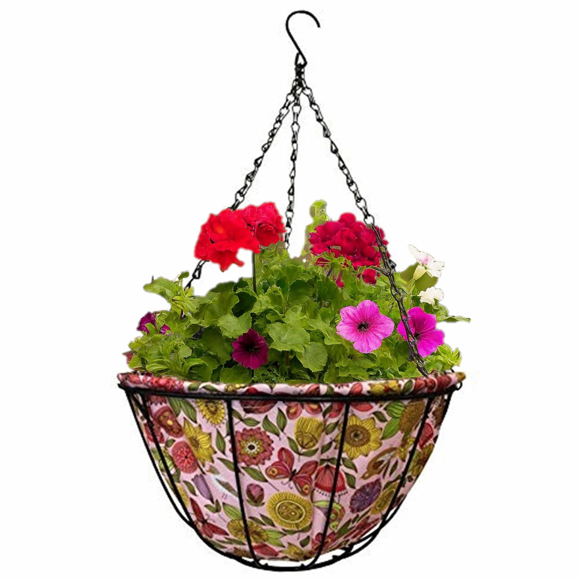Gardener Select Hanging Basket with Fabric Coco Liner, 14"