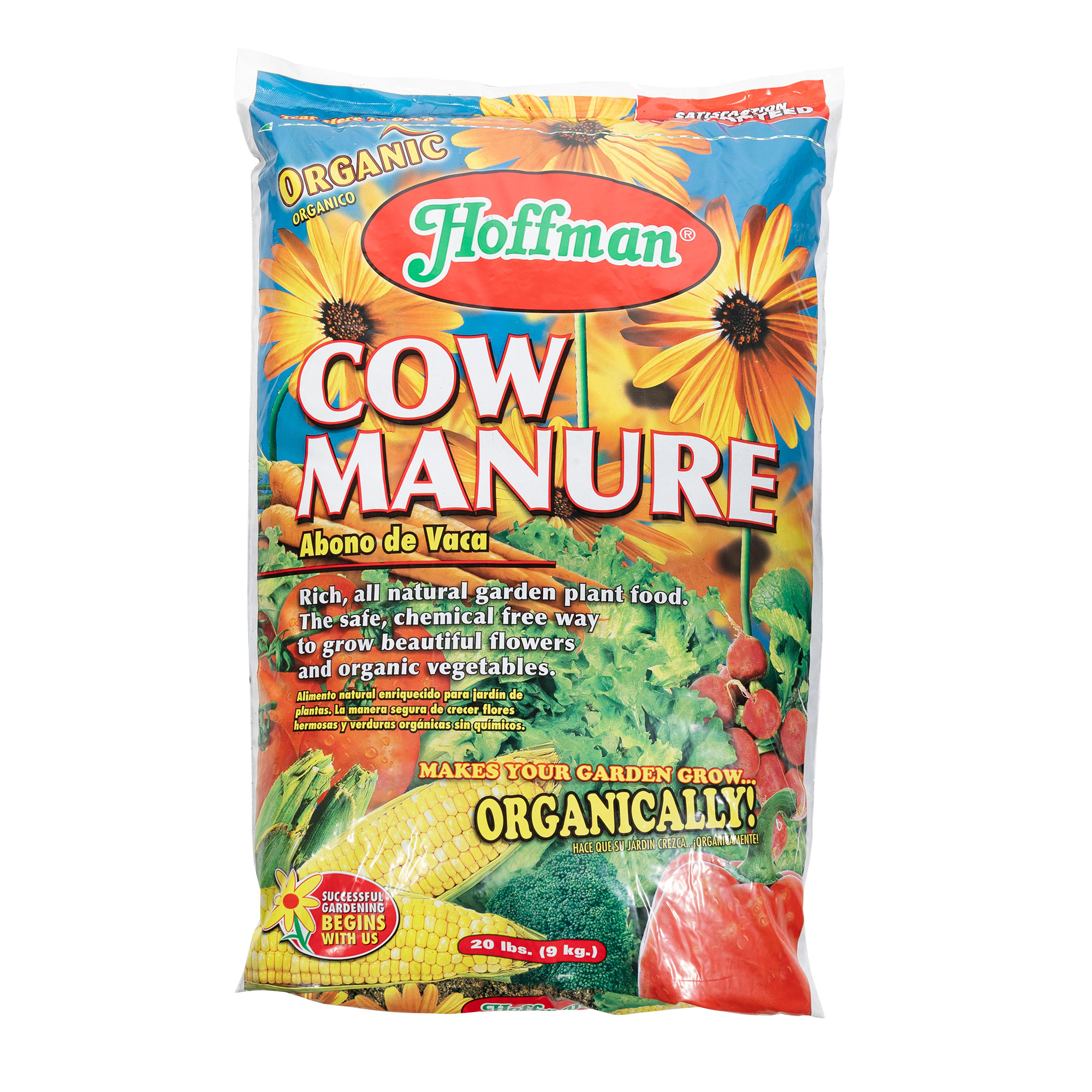 Hoffman Organic Cow Manure Vegetable and Flower Garden Fertilizer, 1-1-1 Formulation, 20lbs