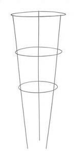 704009 Heavy Duty Galvanized Plant Support, 3 Ring 3 Leg, 14" Diameter x 42" High