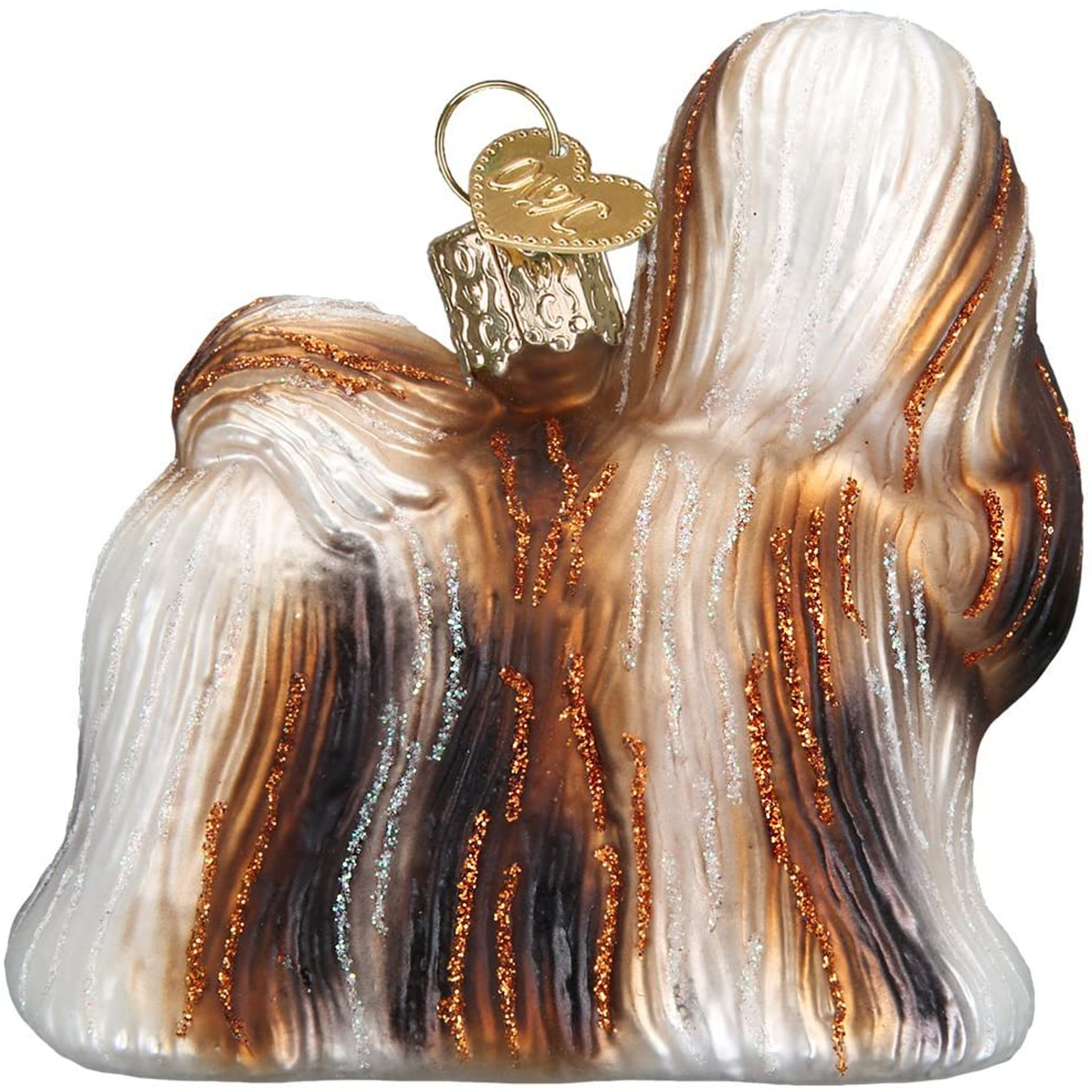 Old World Christmas Glass Blown Ornament, Shih Tzu (With OWC Gift Box)