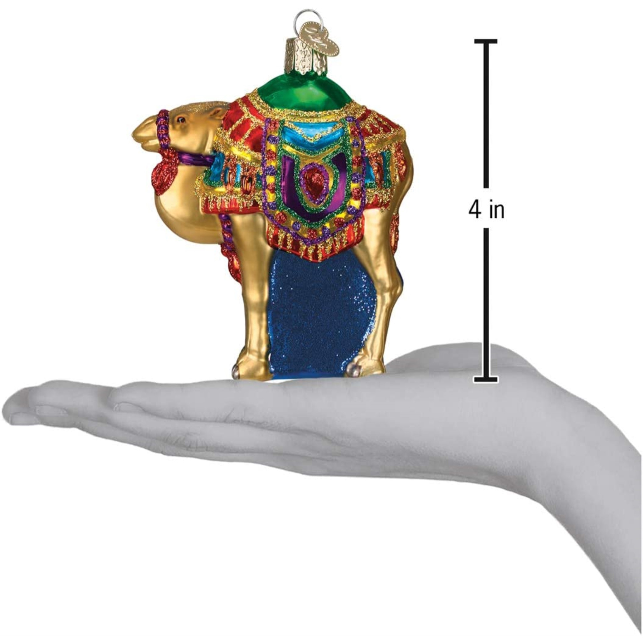 Old World Christmas Glass Blown Ornament, Magis Camel (With OWC Gift Box)